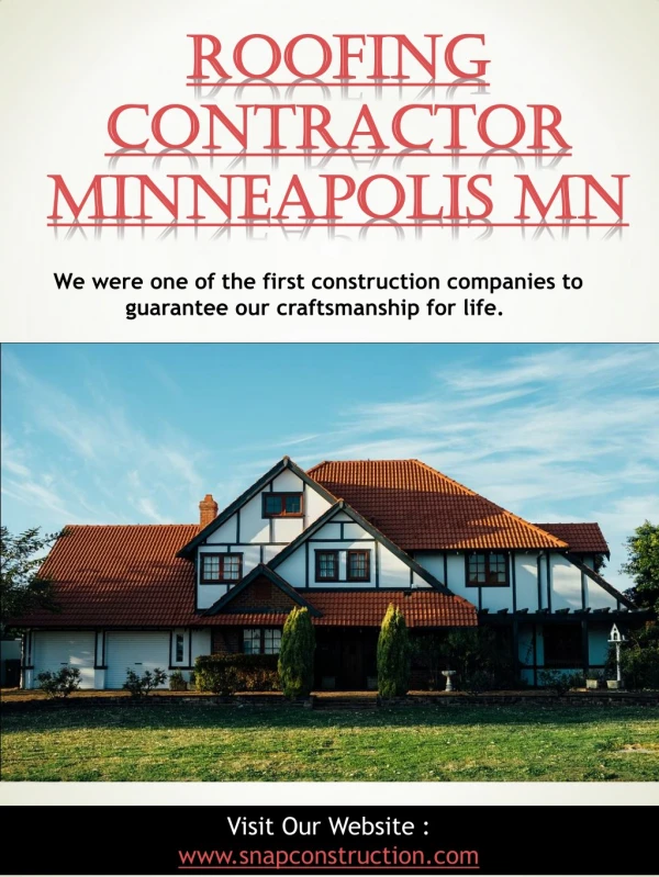 Roofing Contractor Minneapolis MN