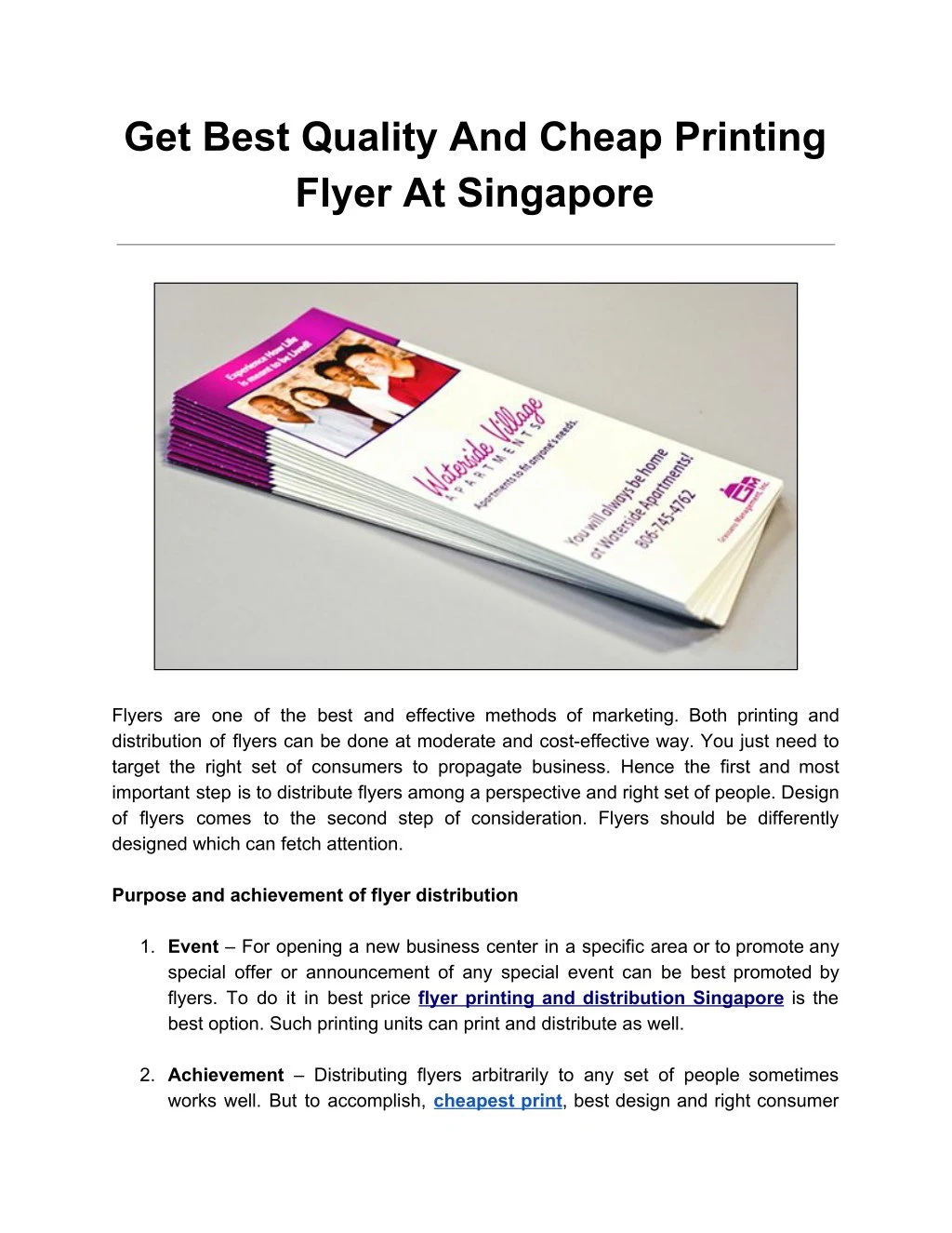 get best quality and cheap printing flyer
