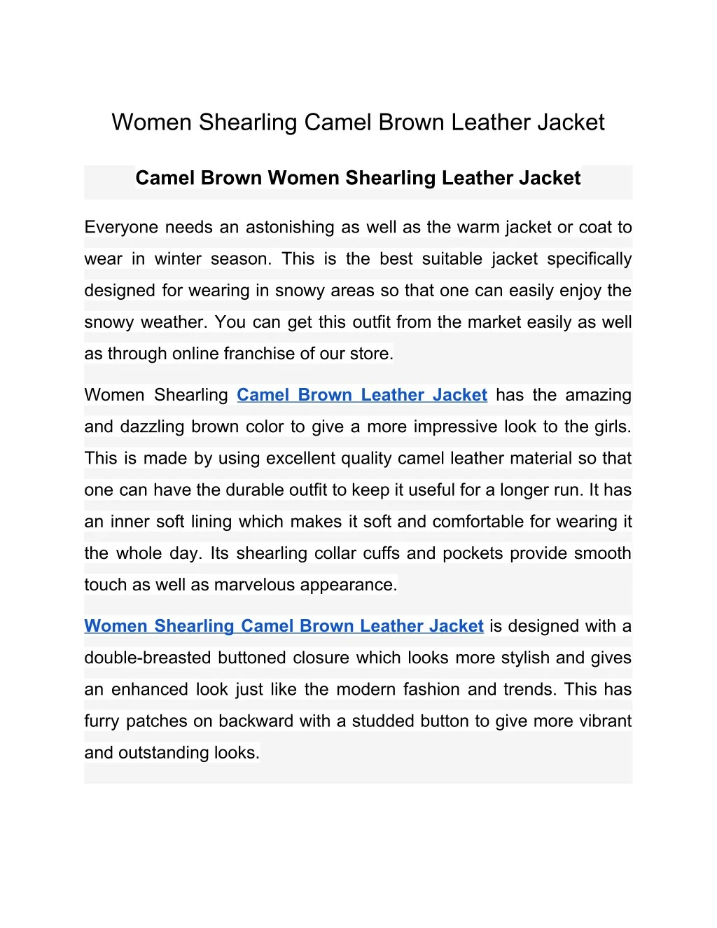 women shearling camel brown leather jacket