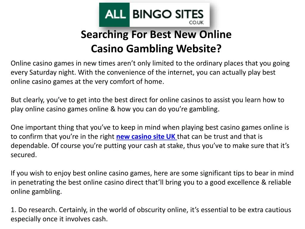 searching for best new online casino gambling