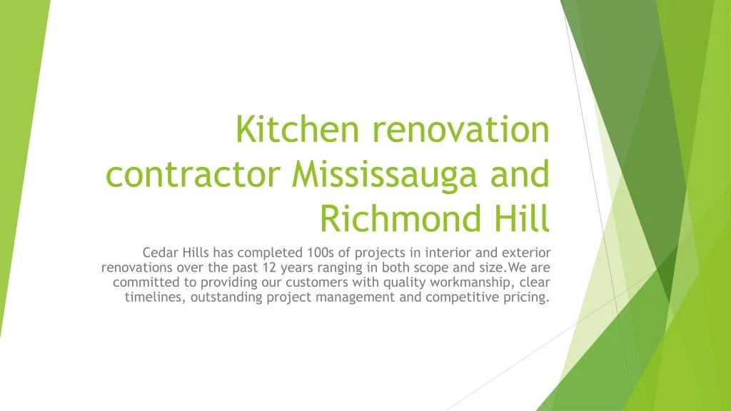 kitchen renovation contractor mississauga and richmond hill