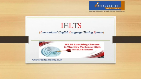 IELTS Tranning classes in pune|Erudite Academy