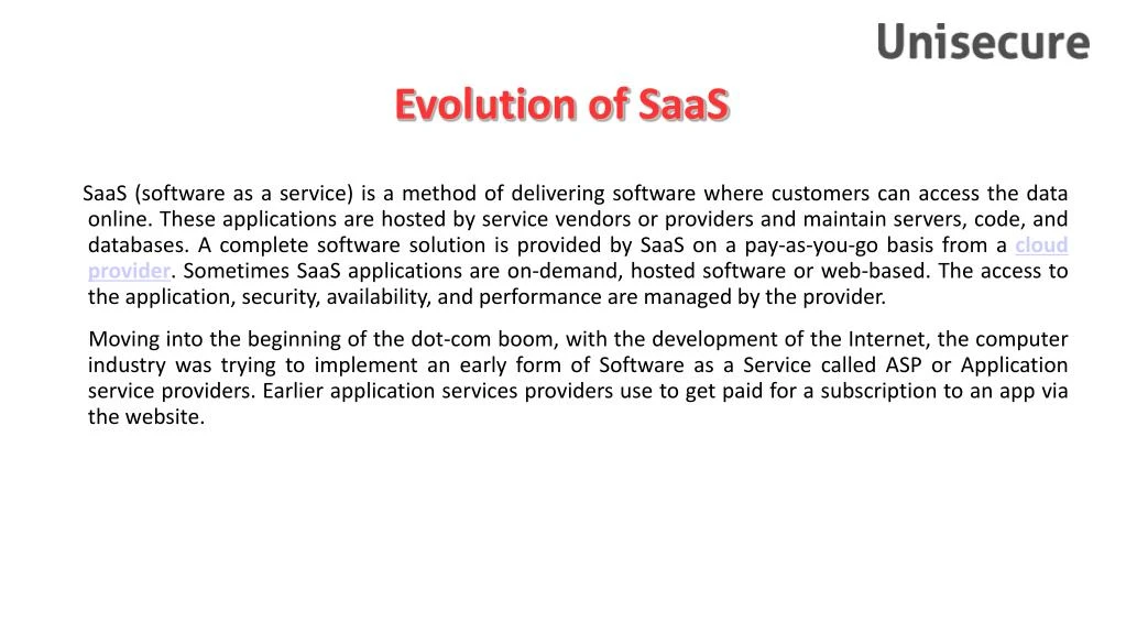 evolution of saas