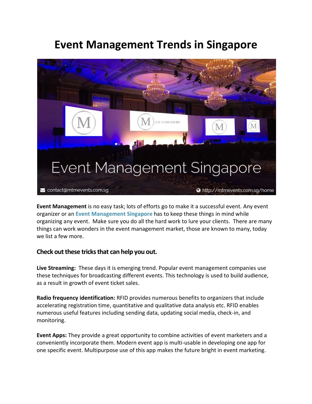event management trends in singapore