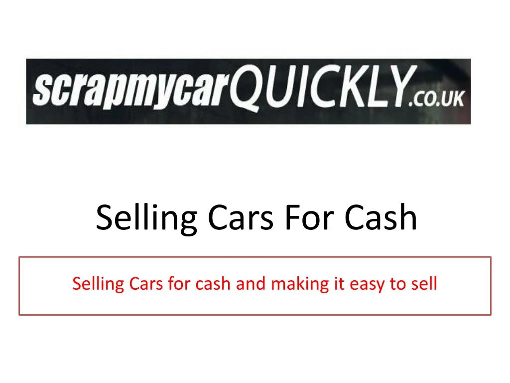 selling cars for cash