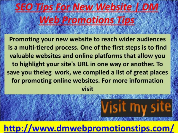 promoting your new website to reach wider