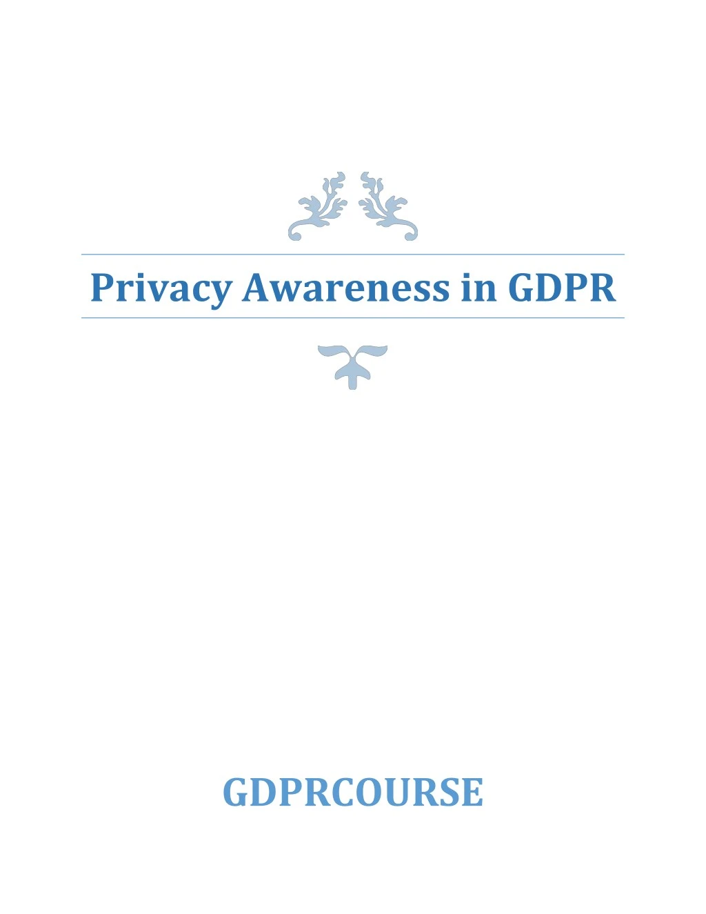 privacy awareness in gdpr