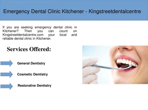 Emergency Dental Clinic kitchener