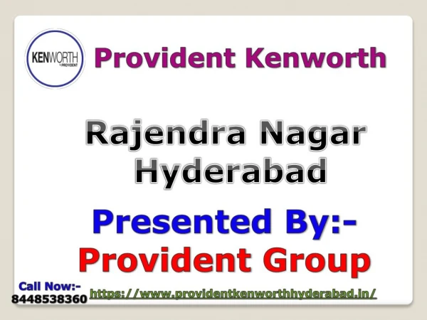 Provident Kenworth Rajendra Nagar Hyderabad-Flat for sale