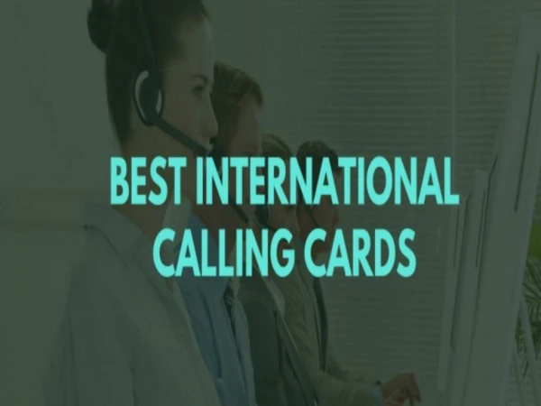 Buy Prepaid International Calling Cards Online
