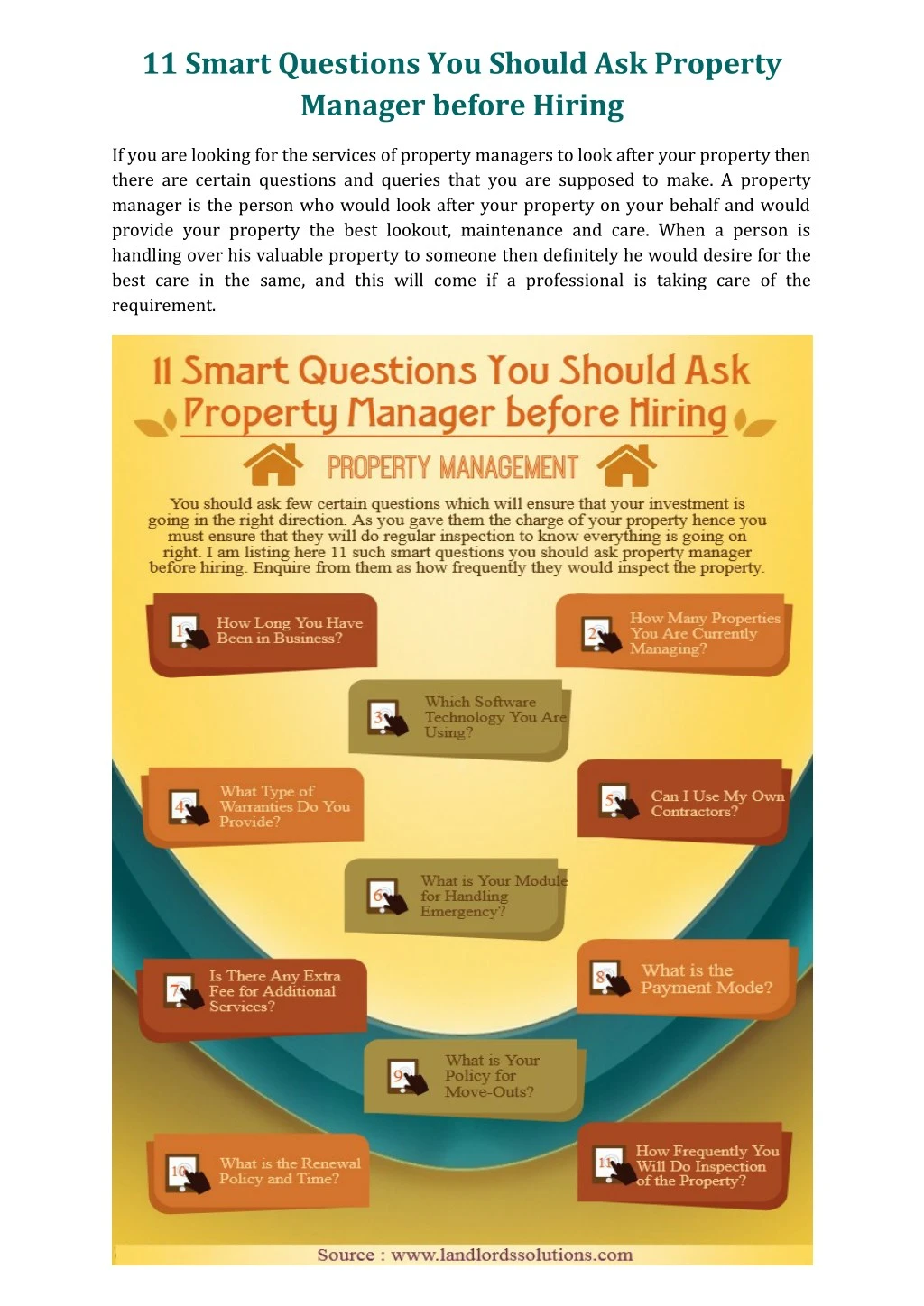 11 smart questions you should ask property