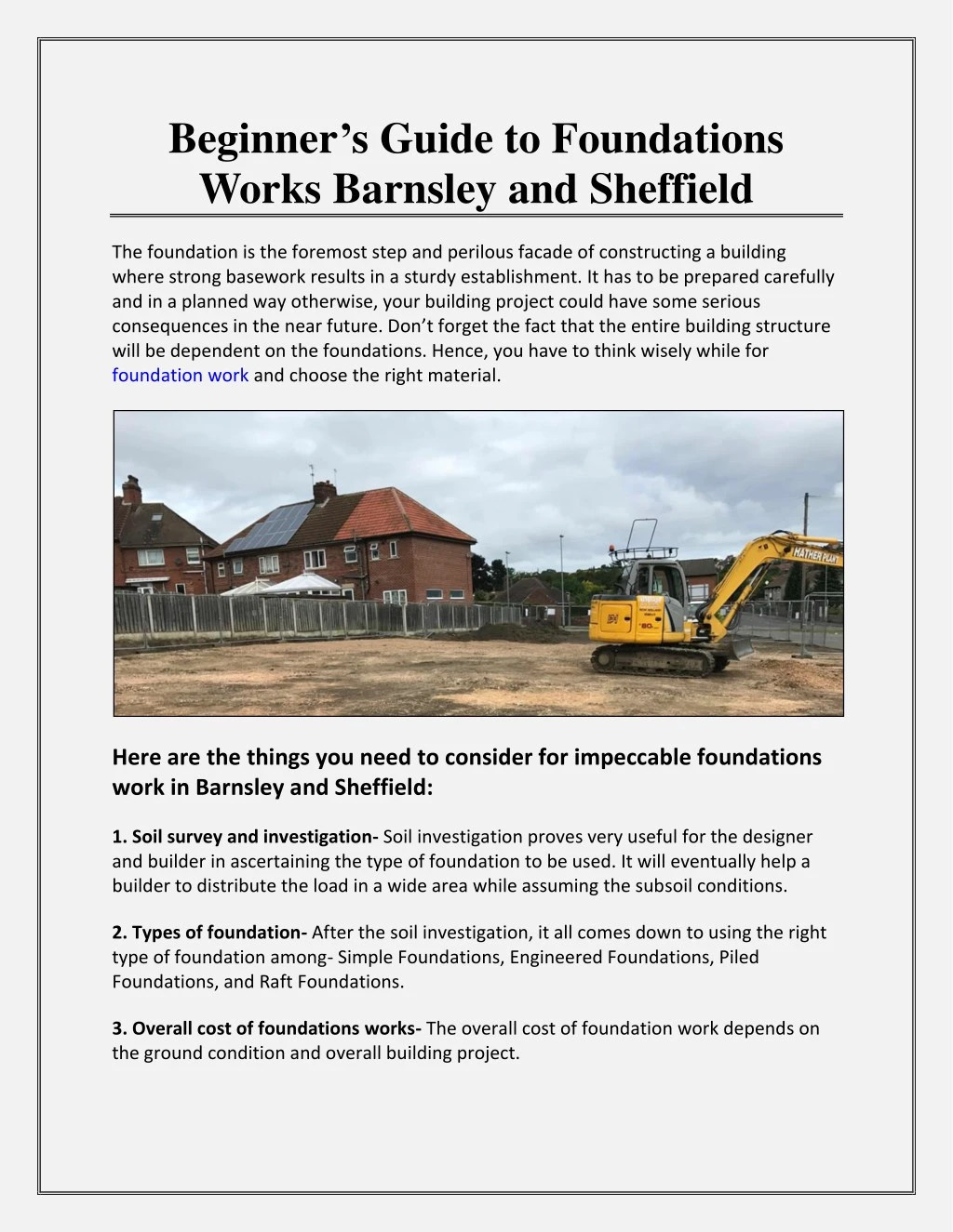 beginner s guide to foundations works barnsley