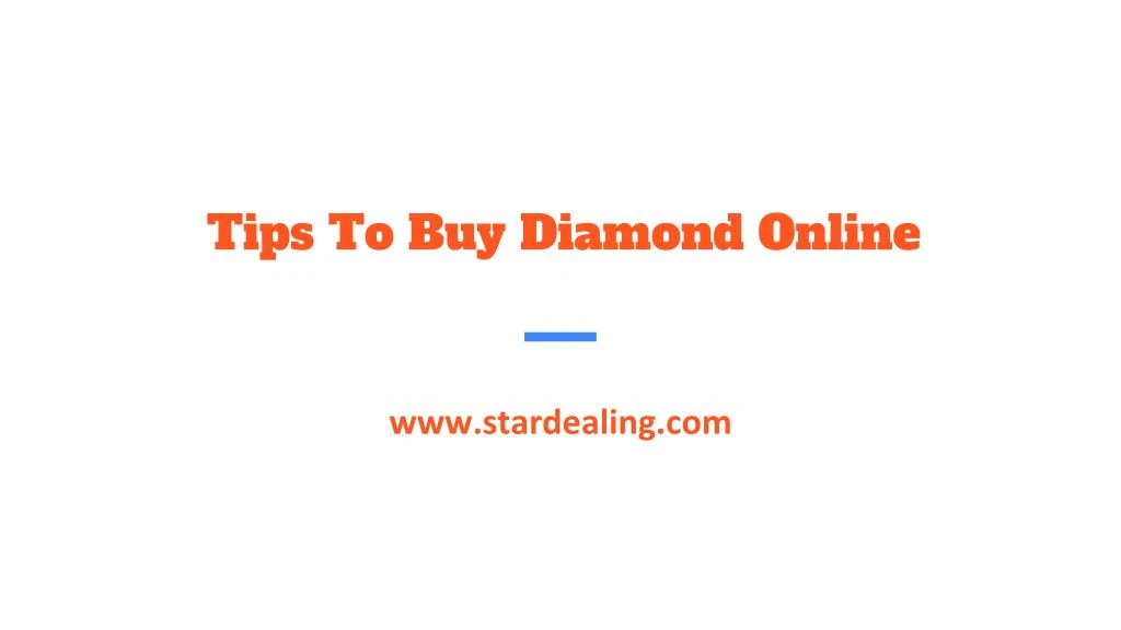 tips to buy diamond online