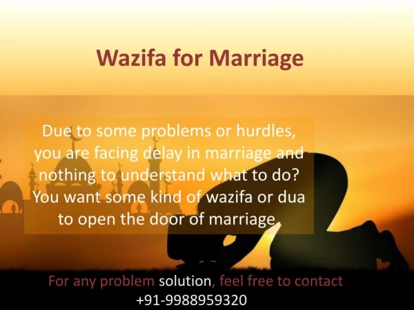 Wazifa for Marriage by Black Magic Specialist in Bangalore