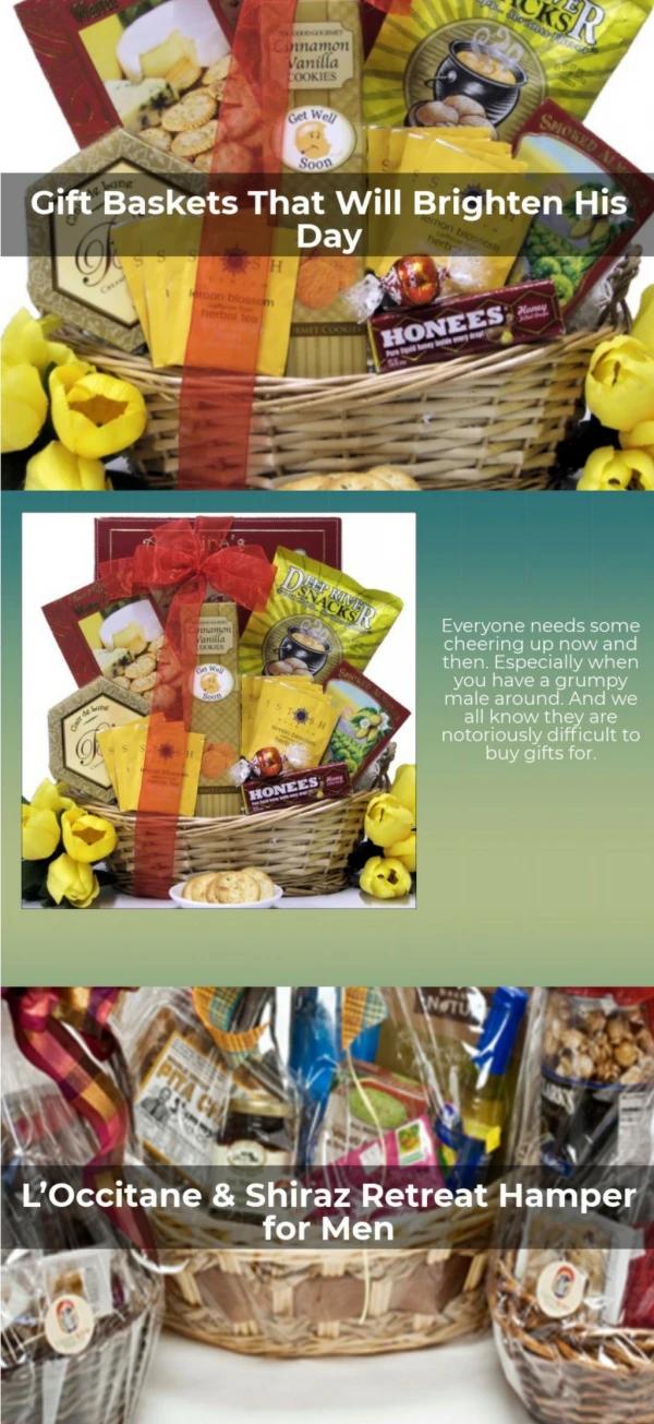 Gift Baskets That Will Brighten His Day