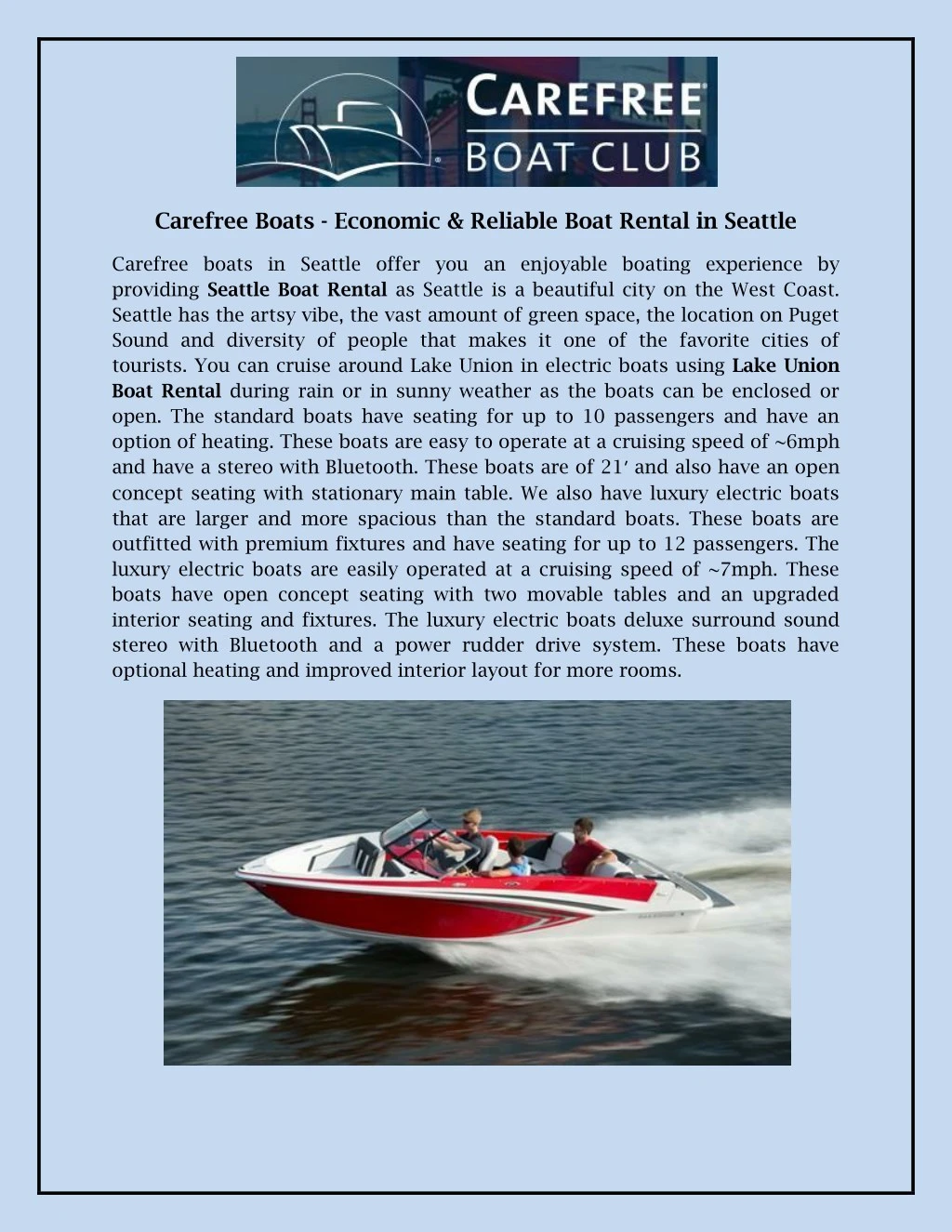 carefree boats economic reliable boat rental
