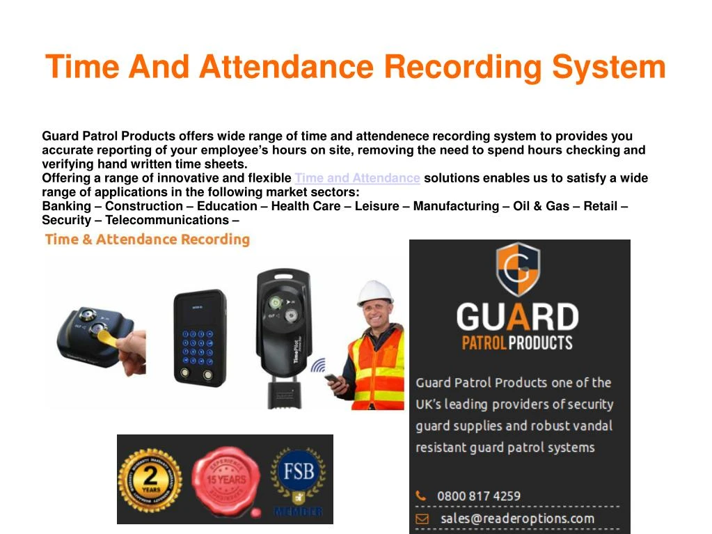 time and attendance recording system