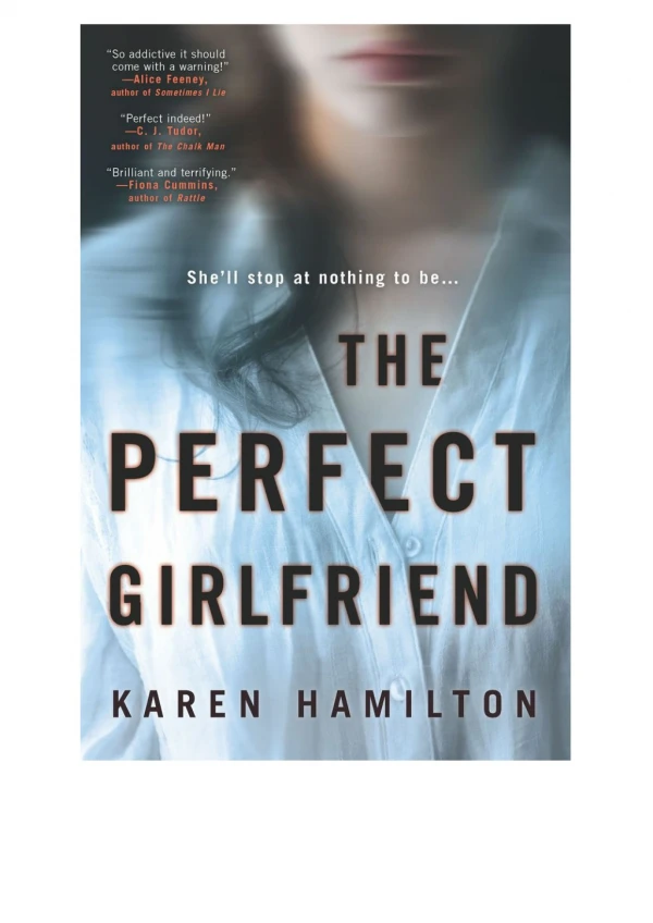 [Read Book] Free The Perfect Girlfriend By Karen Hamilton