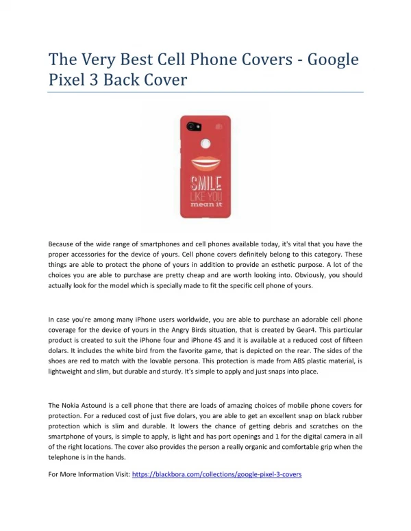 Google Pixel 3 Back Cover