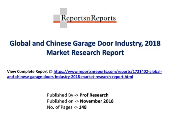 Global Garage Door industry Top Players Market Share Analysis 2018