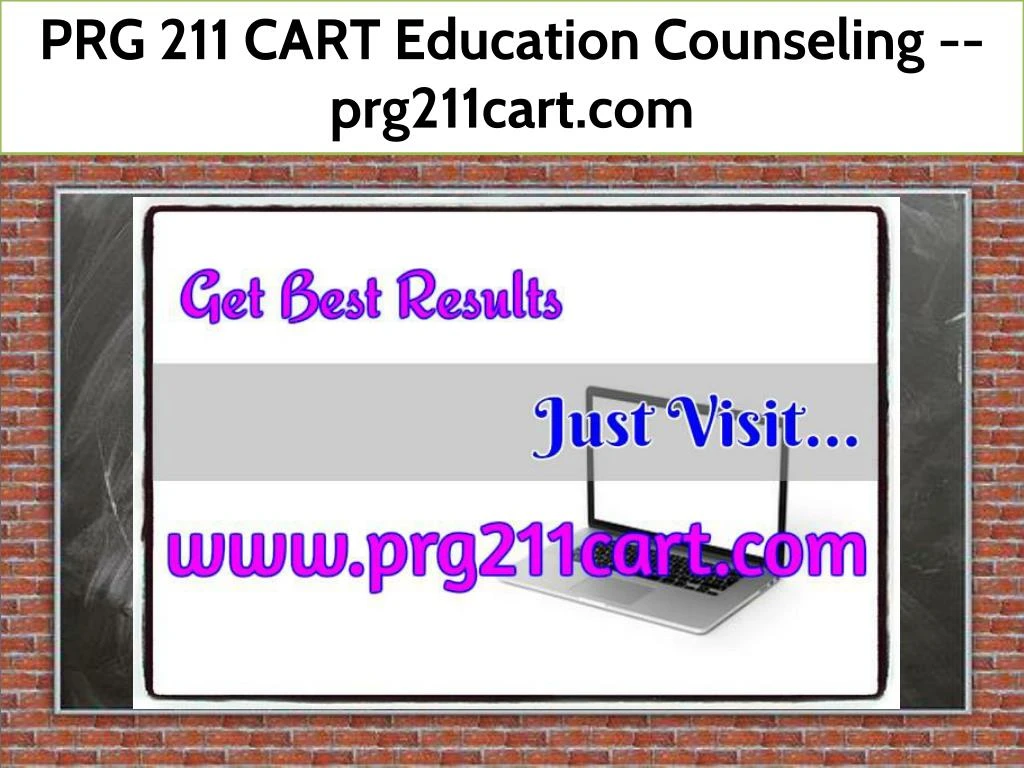 prg 211 cart education counseling prg211cart com
