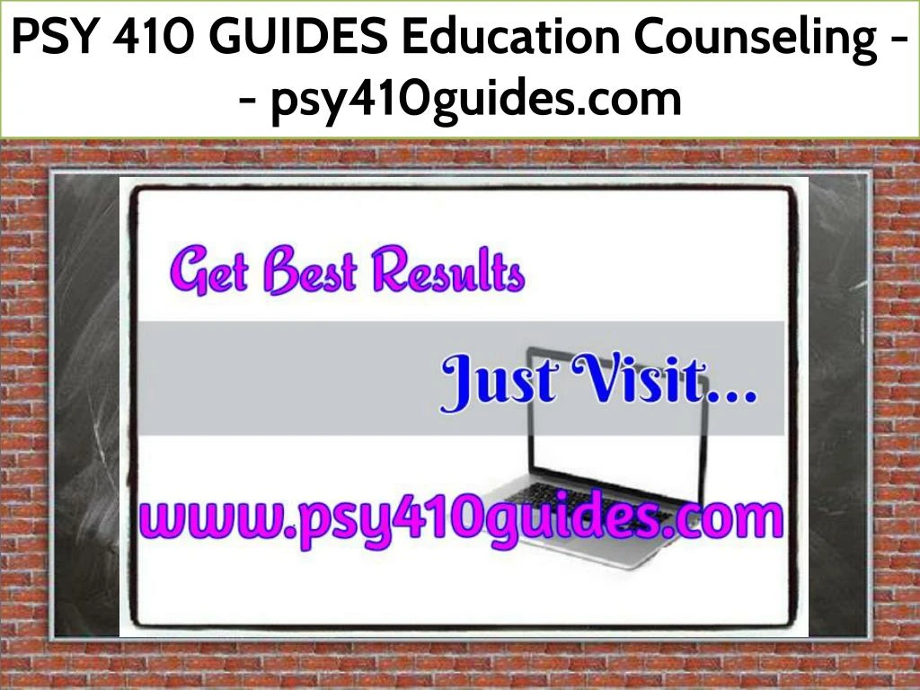 psy 410 guides education counseling psy410guides