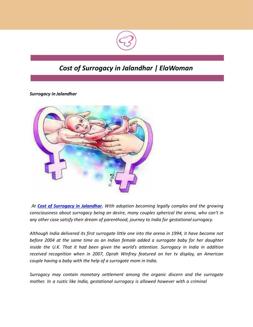 cost of surrogacy in jalandhar elawoman