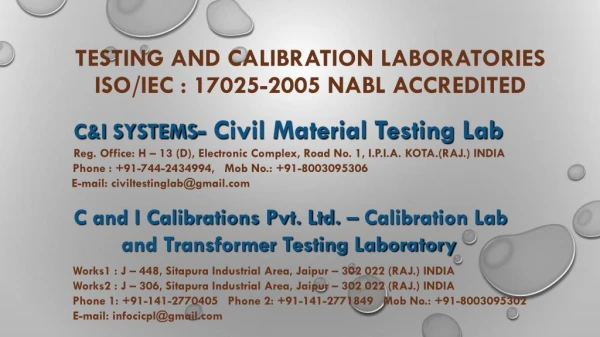 Best Testing and Calibration Lab in Jaipur