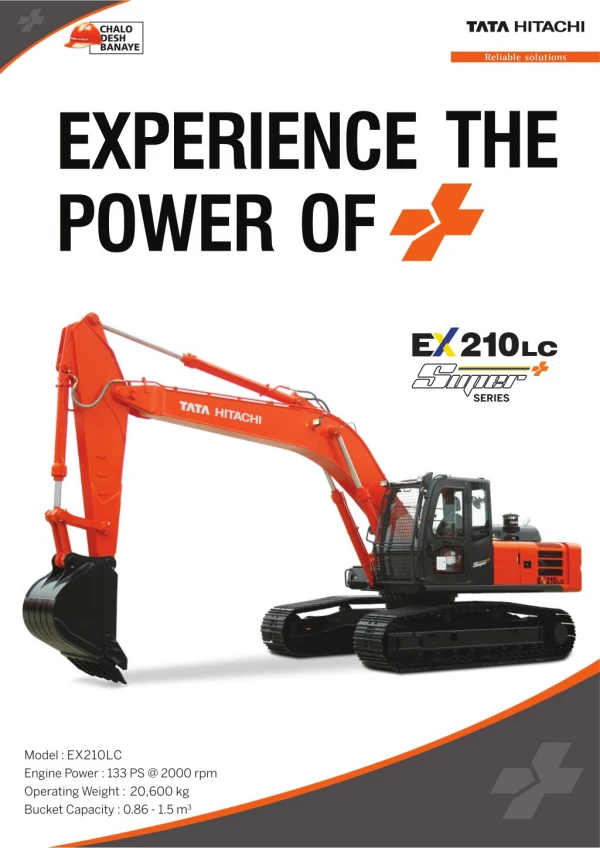 TATA Hitachi EX 210 LC Construction Excavator