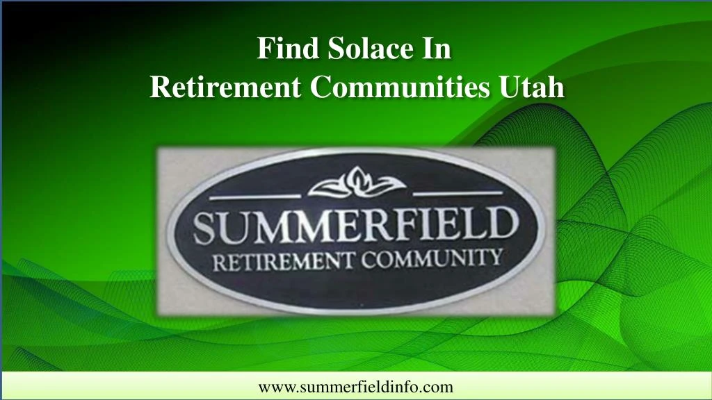 find solace in retirement communities utah