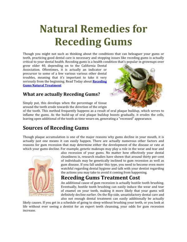 Home Remedies For Receding Gums Treatment