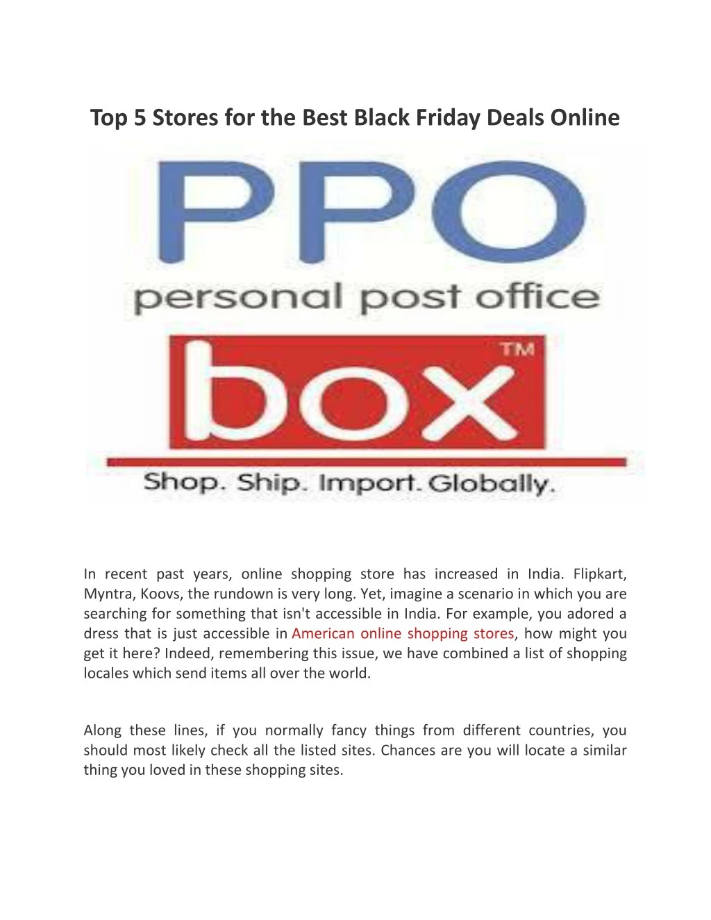 top 5 stores for the best black friday deals