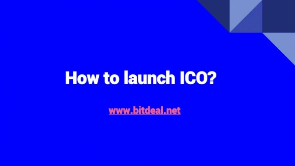 How to launch ICO?