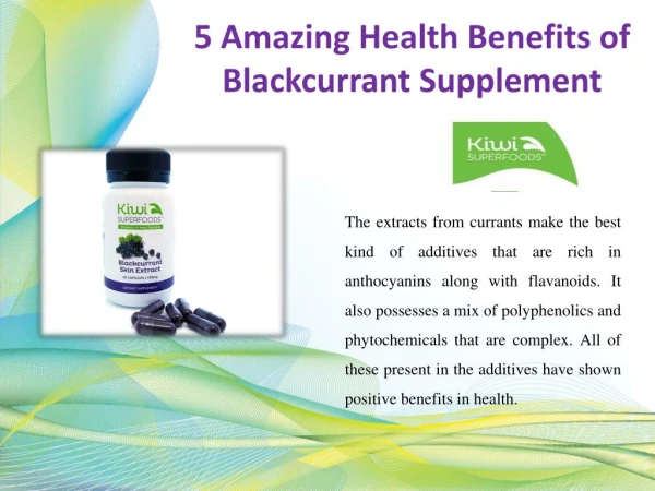 5 Amazing Health Benefits of Blackcurrant Supplement