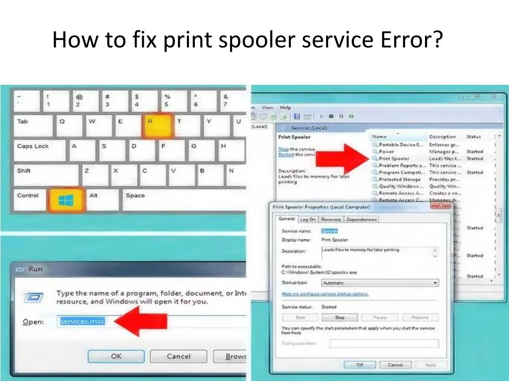 how to fix print spooler service error