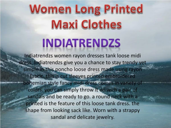 Women Long Printed Maxi Clothes