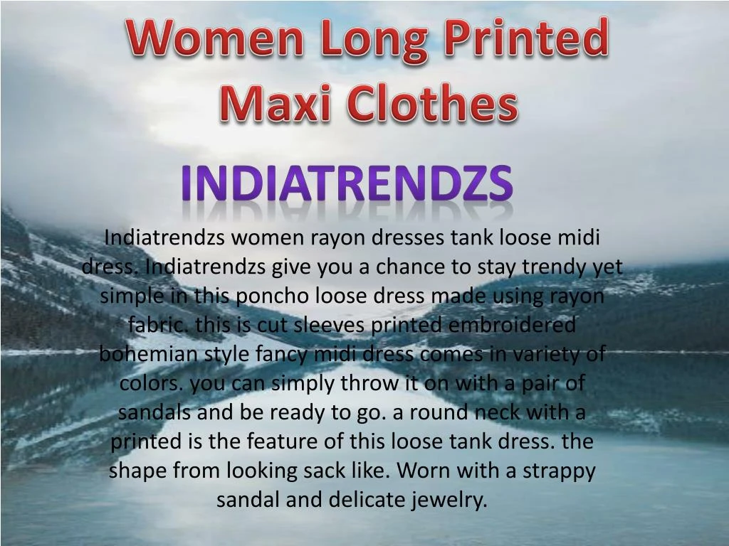 women long printed maxi clothes