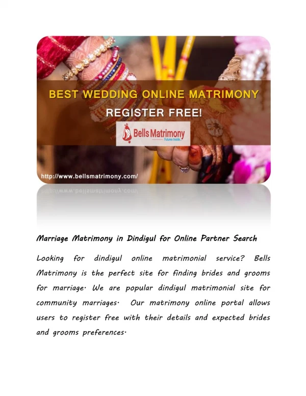 Marriage Matrimony in Dindigul for Online Partner Search