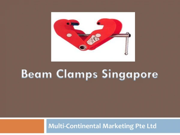 Choose The Best Beam And Lifting Clamps in Singapore.