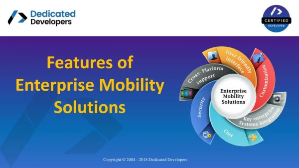 Features of Enterprise Mobility Solutions