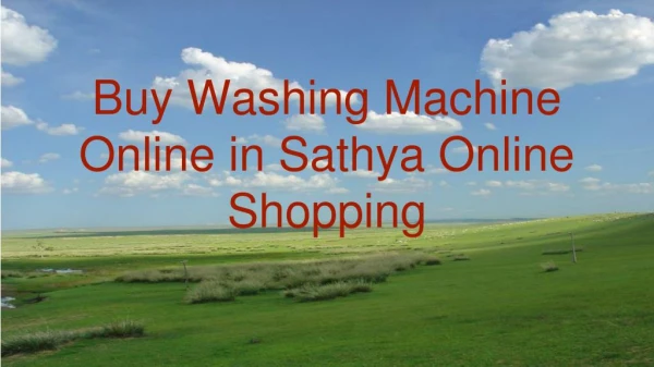 Buy Washing Machine Online in Sathya Online Shopping