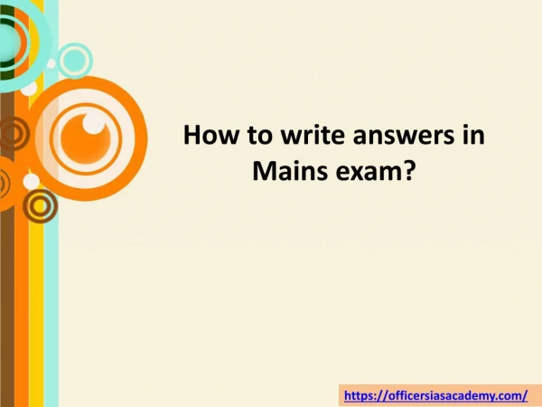 How to write answers in Mains exam?