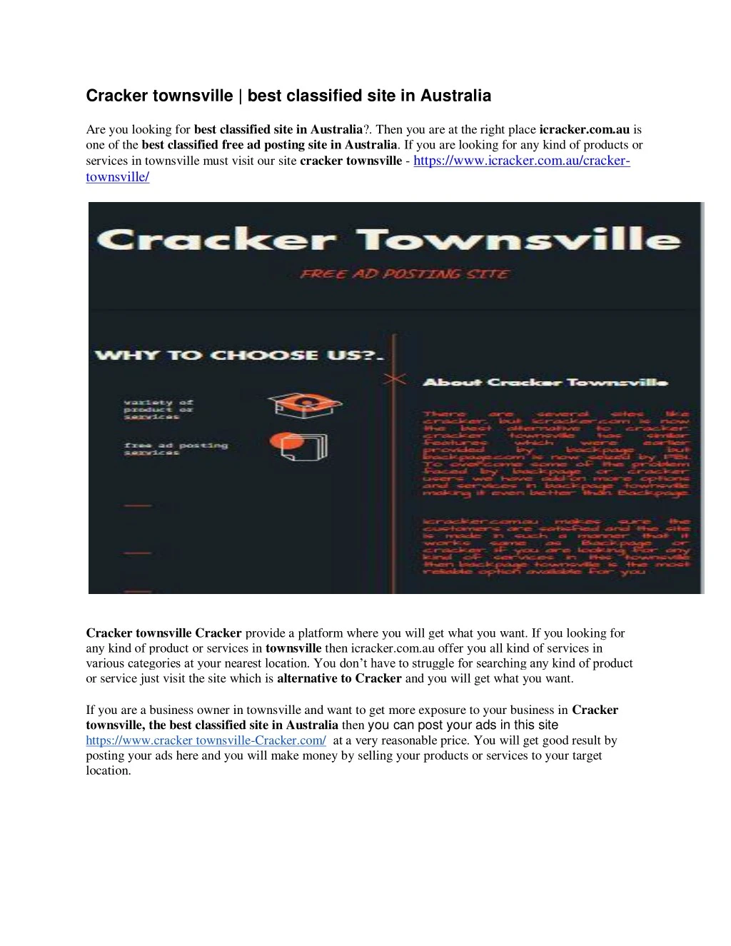cracker townsville best classified site