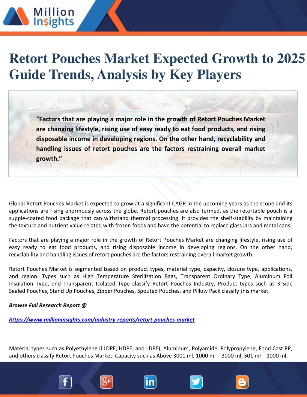 retort pouches market expected growth to 2025