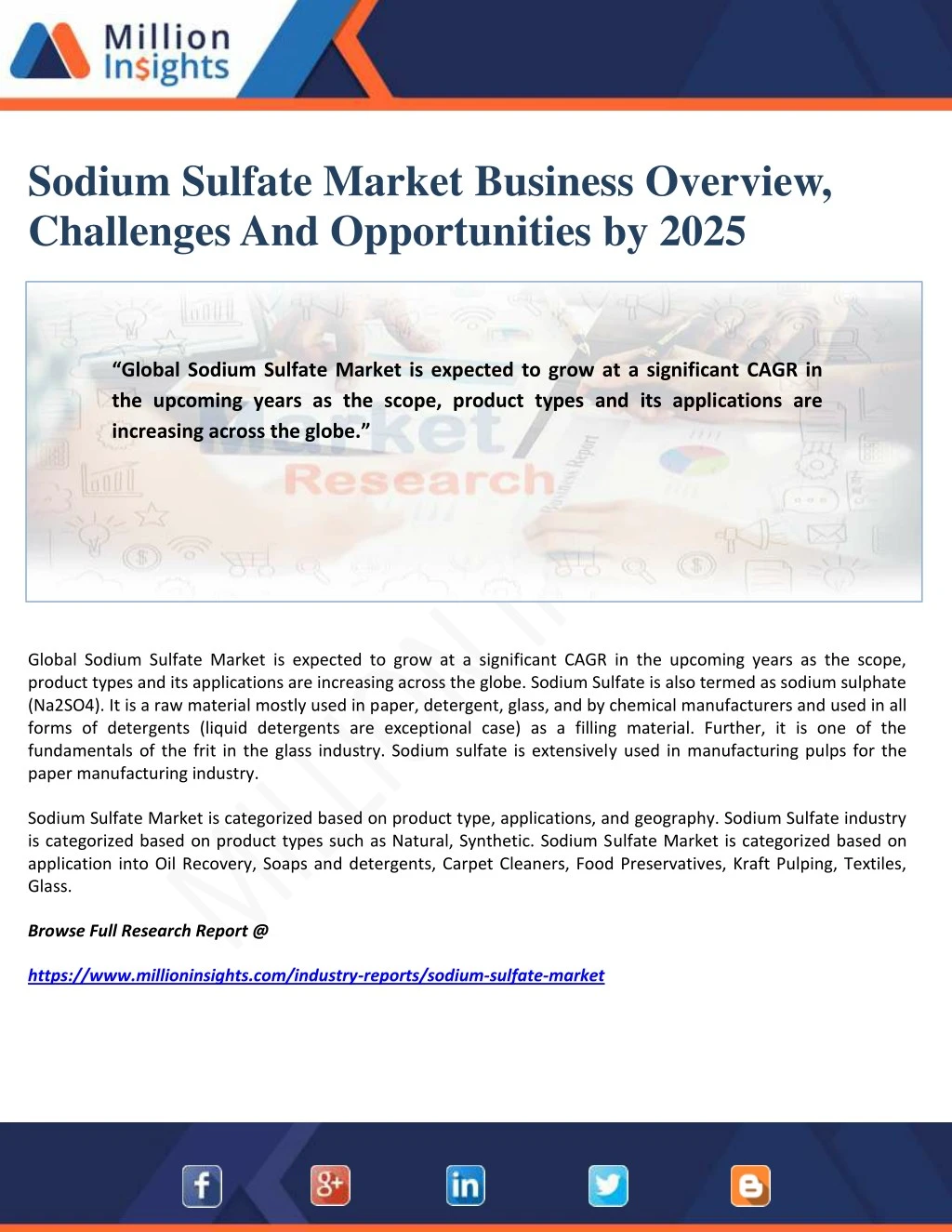 sodium sulfate market business overview