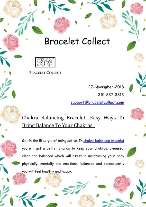 Chakra Balancing Bracelet | Bracelet Collect
