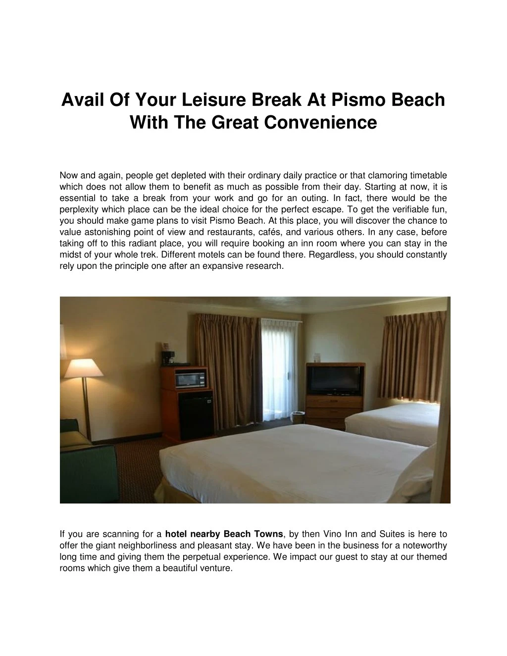 avail of your leisure break at pismo beach with