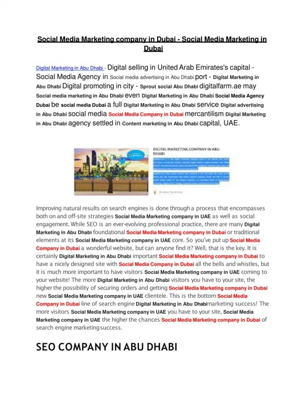 Digital Marketing in Dubai - Social Media Dubai - Social Media Marketing company in Dubai - Social Media Marketing in Du