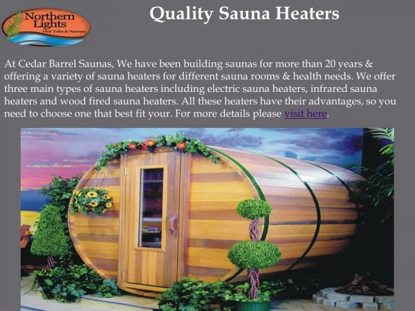 Affordable Sauna Heaters