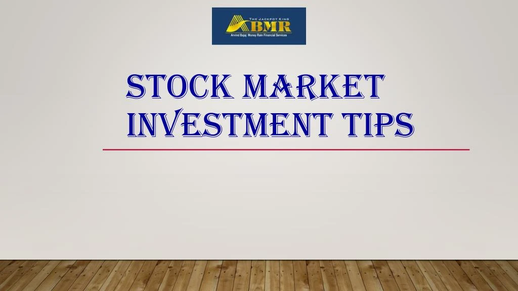 stock market investment tips